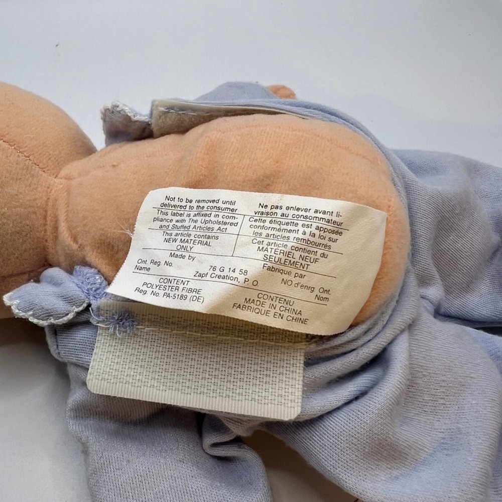 Vintage Y2K Maggie Raggies Boy Bean Baby Doll Zapf Creation 11" - Picture 4 of 4